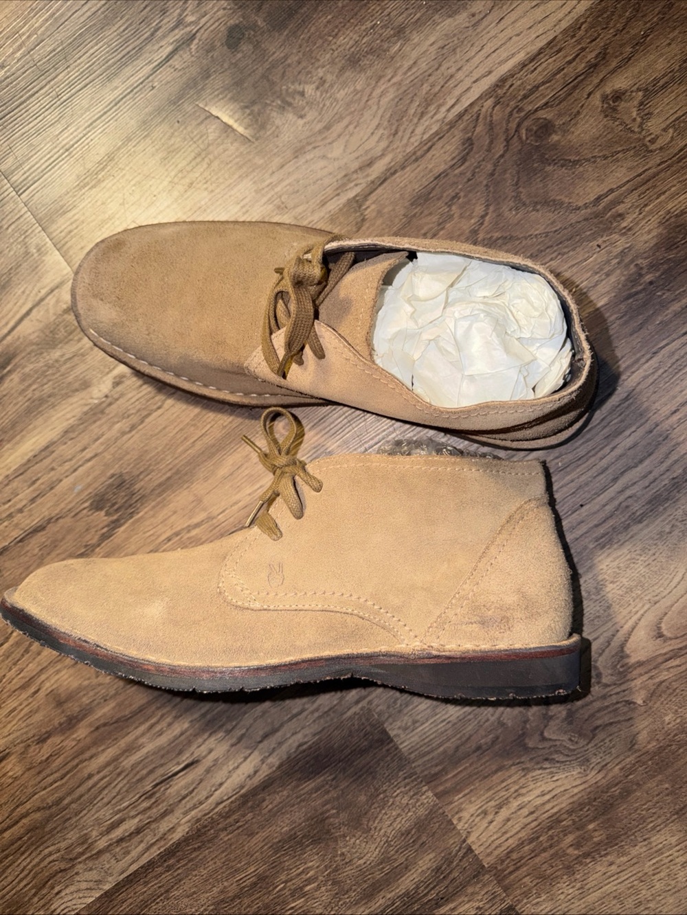 John Varvatos Star USA Men's Brown Suede Leather Chukka Ankle Boots Size 10M New